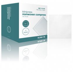 Klinion nonwoven kompres 10x10cm, verp. à 100 stuks
