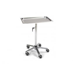 Instrumententafel chroom met RVS werkblad 33x53cm