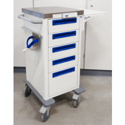 Medicijnwagen 1/2  hoog, 4 x 10 cm lades en 1 x 20 cm lade