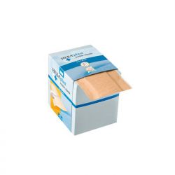 Hekaplast Textiel pleister bruin   5m x 8cm, verp.à 1 rol