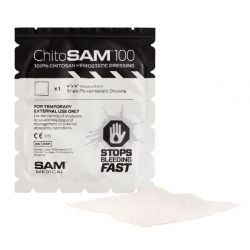ChitoSAM Hemostatisch gaas pad,10 x 10 cm,verp.1 stuk