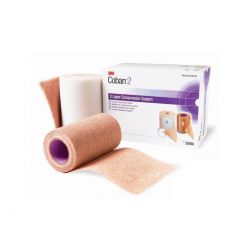 Coban 2-laags compressiezwachtel, 3.50mtr. x 10cm, verp.1 stuk
