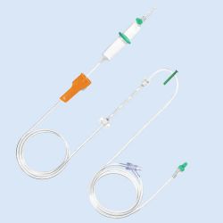 Infuussysteem, onbelucht, 2xbijspuitpunt,naaldvr FMS, à 10 stuks