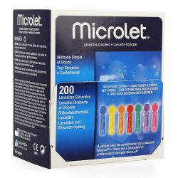 Microlet lancetten gekleurd, verp. à 200 stuks