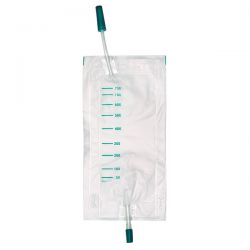 DCT urinebeenzak 750 ml, slang 10cm, verp. á 10 stuks