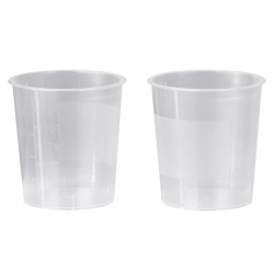 Urinebeker zonder deksel, transp., 100ml. verp. à 1000 stuks