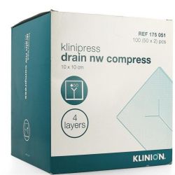 Klinion split/drainkompres, verp. à 50x2 stuks