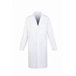 Doktersjas unisex met lange mouw, wit