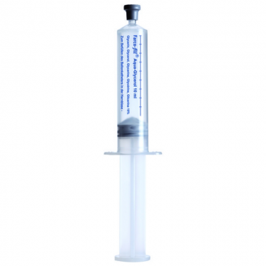 Aquadest spuit 10ml. 10% glycerine, v.balloncath verp.à 10 stuks