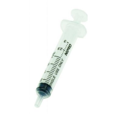 Nipro Injectiespuit 3-delig,  2 ml, Luer, verp. à 100 stuks