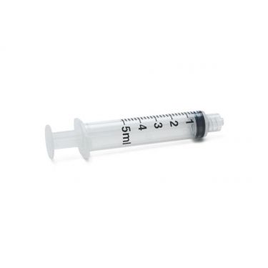 Nipro Injectiespuit 3-delig,  5ml, Luer, verp. à 100 stuks.