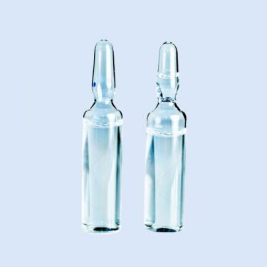 Glazen ampul voor  injectie met  aqua, 10ml, verp. à 10 stuks