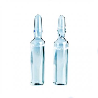 Glazen ampul voor  injectie met  aqua, 2ml, verp. à 10 stuks