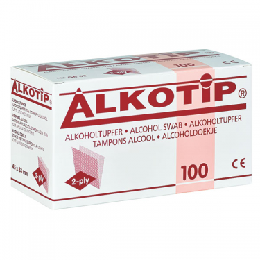 Alkotip alcoholdoekjes 45 x 83 mm. verp.à 100stuks